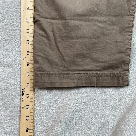 Lee Shorts Womens 10 Medium Relaxed Chino Mid Rise Stretch Waist Brown Casual - Picture 8 of 12